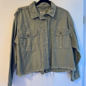 American Eagle Outfitters Khaki Utility Jacket